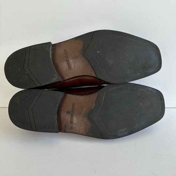 Stacy Adams Genuine Leather Ostrich/Alligator Oxfords Men's Size‎ Size 10M Brown - Picture 16 of 16